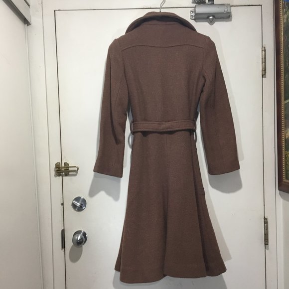 VINTAGE MALANSON LONG WOOL BELTED COATS SIZE M - Picture 5 of 9